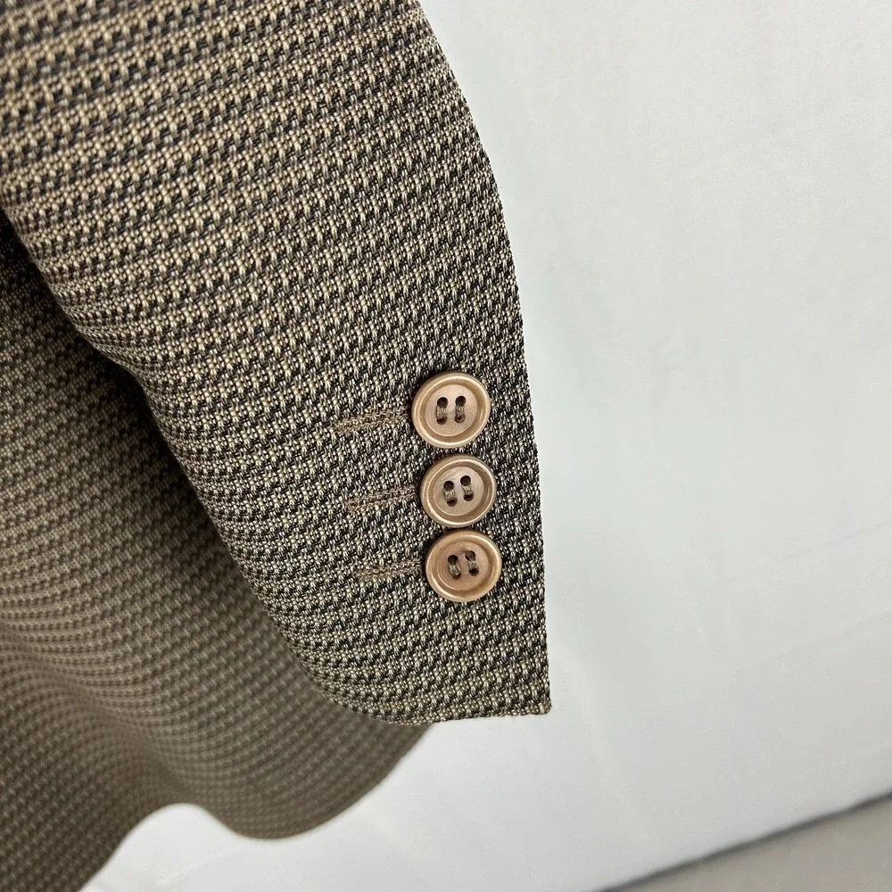 Ermenegildo Zegna Soft Jacket Mens 44R Brown Wool Blazer Made Switzerland‎